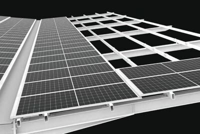 Kết cấu khung đỡ dưới tấm pin Atlas